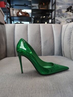 Dolce & Gabbana Metallic Emerald Green Stiletto Pump